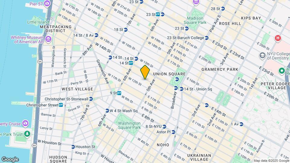 8 W 13th St Map and Location Details