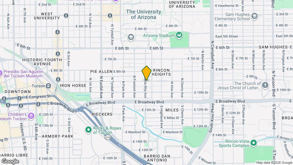 198 N Santa Rita Ave, Unit 198 Map and Location Details