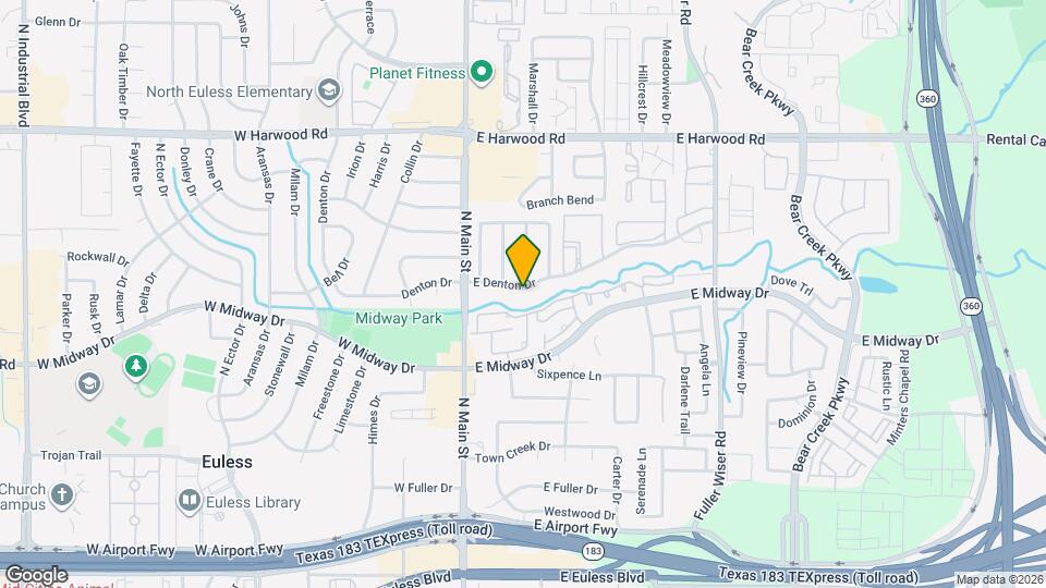 208 E Denton Dr Map and Location Details