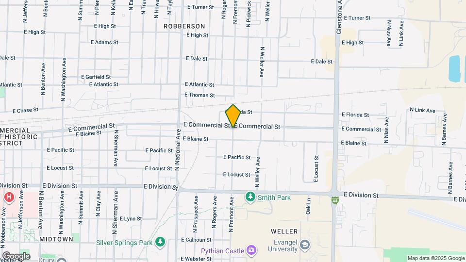 1402 E Commercial St Map and Location Details
