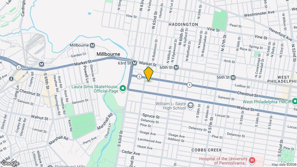 6147 Sansom St Map and Location Details