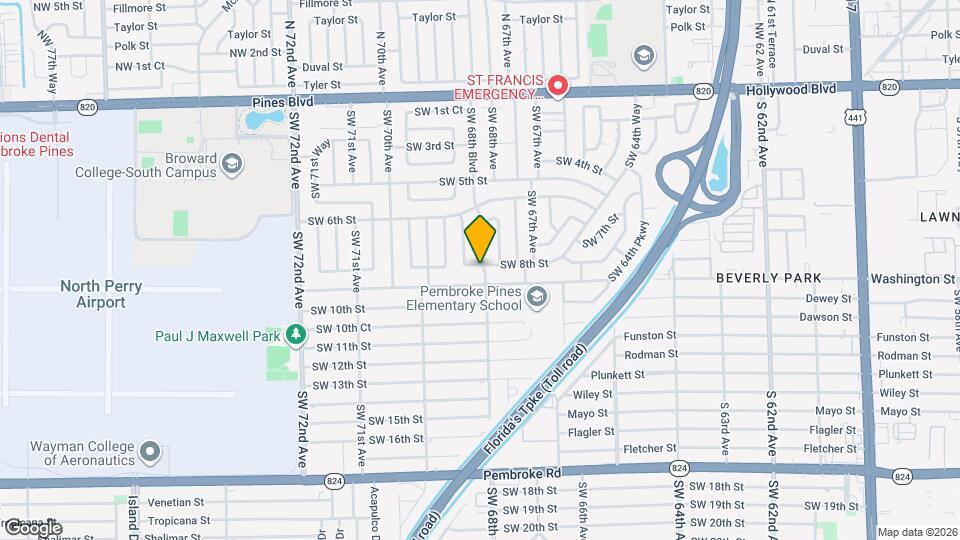 6830 SW 8th St Map and Location Details