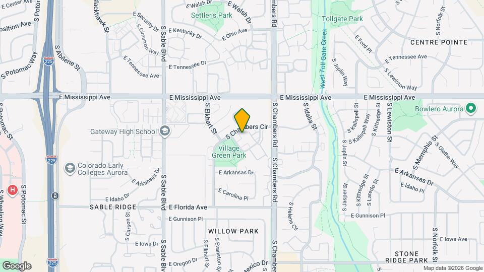 15045 E Louisiana Dr Mapa y Detalles de la Ubicación