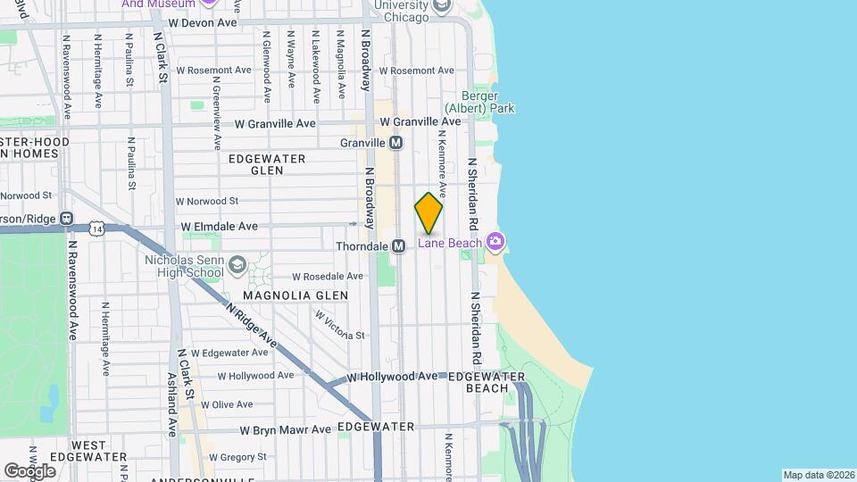 1078 W Thorndale Ave Map and Location Details