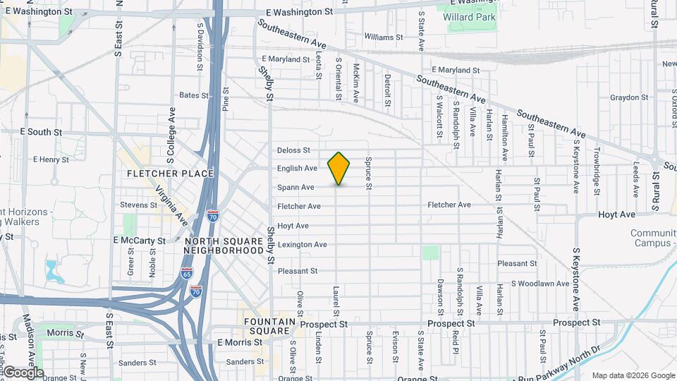 1403 Spann Ave Map and Location Details