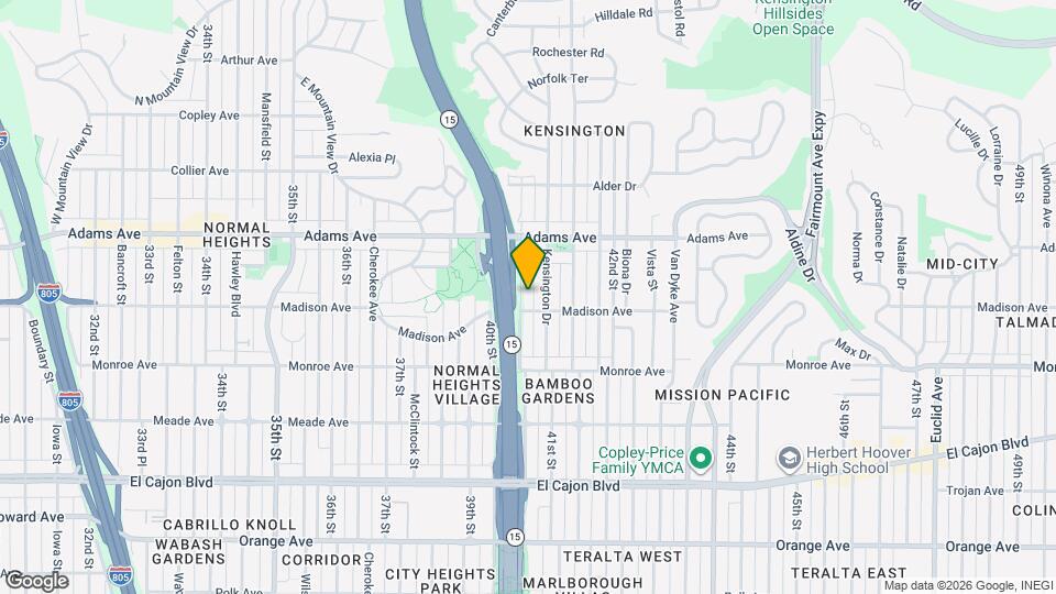 4615 Terrace Dr Map and Location Details