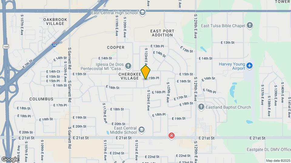 1525 S 122nd E Ave Map and Location Details