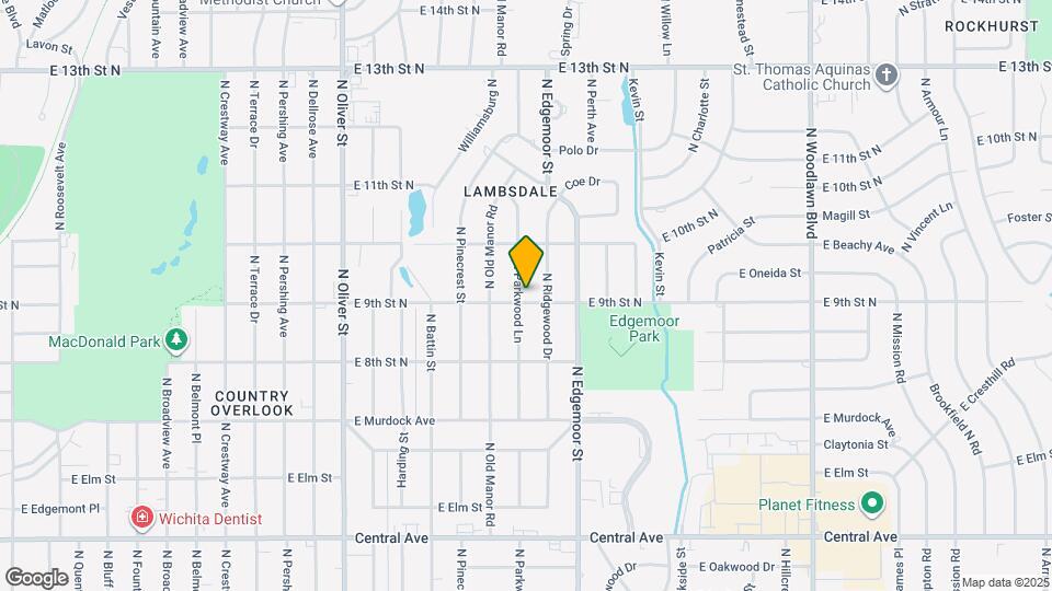 1002 N Parkwood Ln Map and Location Details