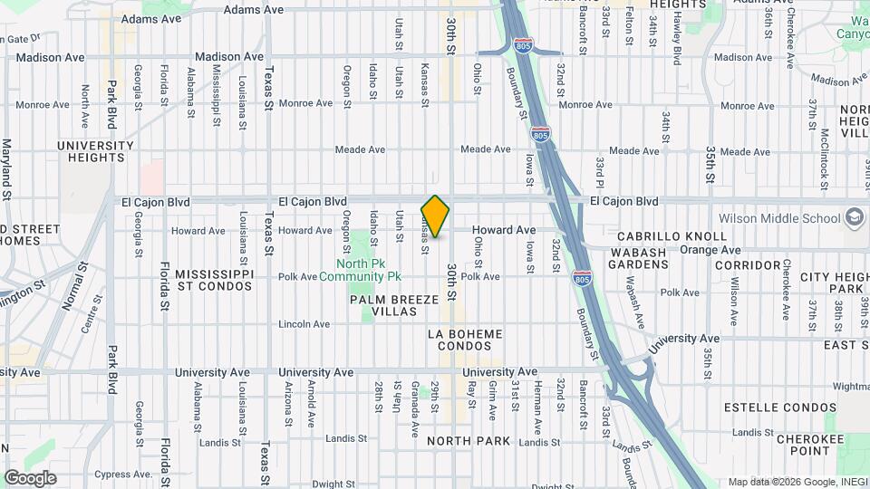 4169 1/2 Kansas St Map and Location Details