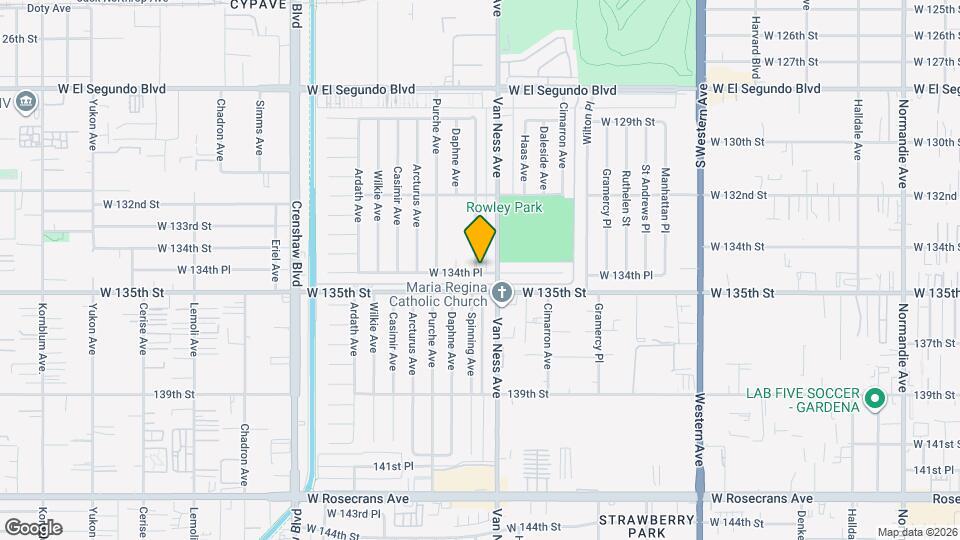 13412 Spinning Ave Map and Location Details