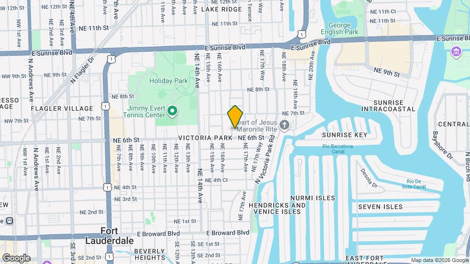 610 NE 16th Terrace Map and Location Details