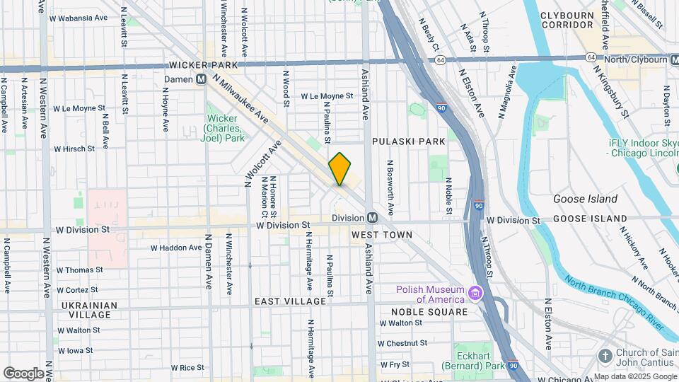 1278 N Milwaukee Ave, Unit 3 Map and Location Details