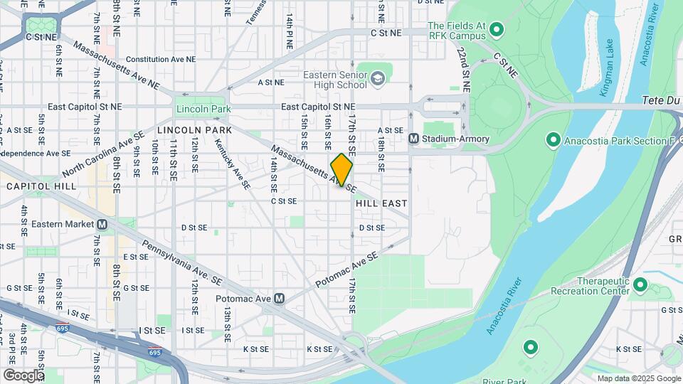 1627 Massachusetts Ave SE Mapa y Detalles de la Ubicación