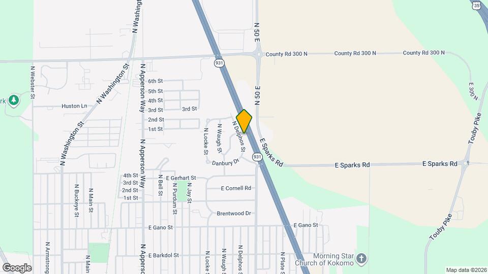 2820 N Delphos St Map and Location Details