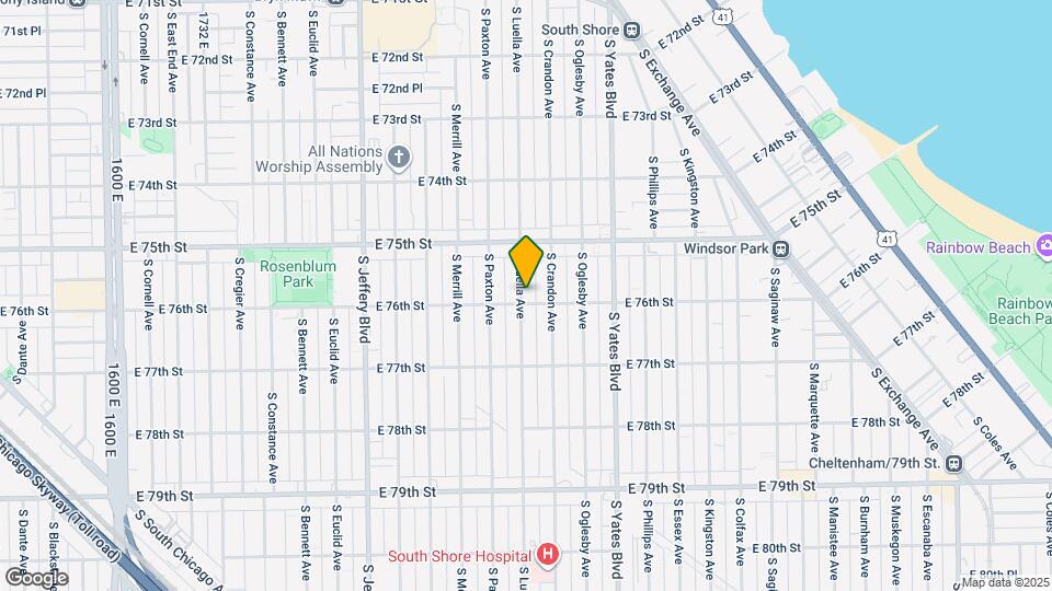 7553 S Luella Ave Map and Location Details