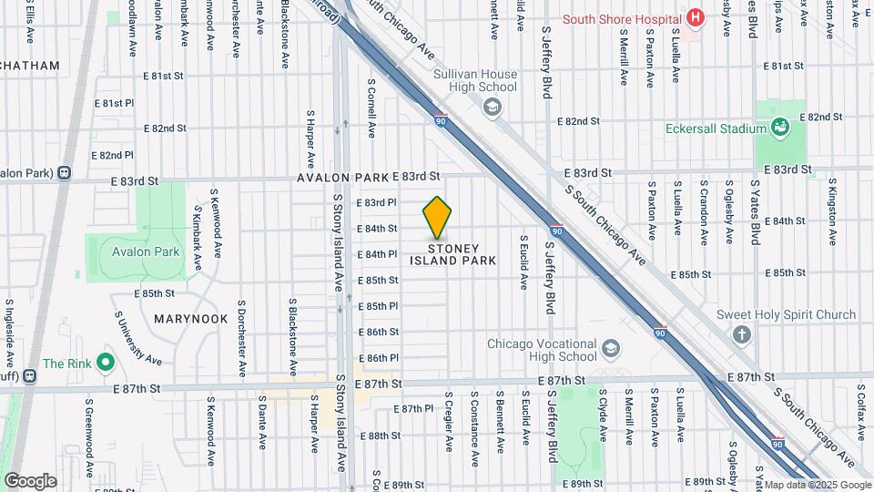 1744 E 84th Pl, Unit 2 Map and Location Details