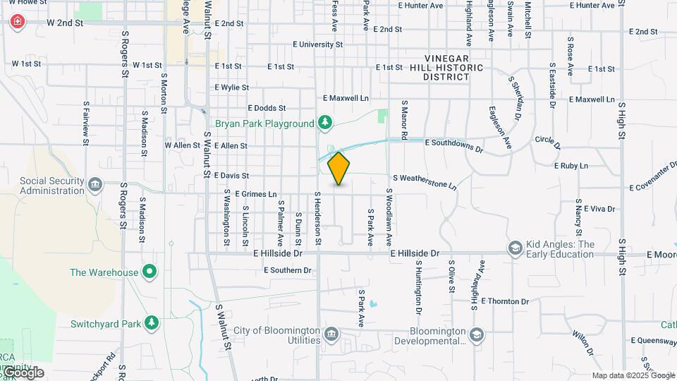 1109 S Fess Ave Map and Location Details