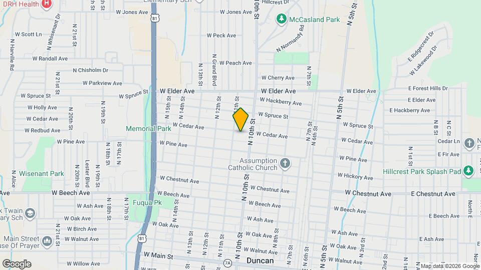 1010 W Cedar Ave Map and Location Details