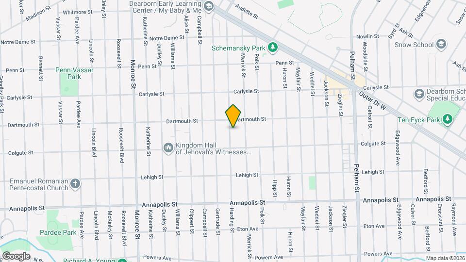 3945 Harding St Map and Location Details