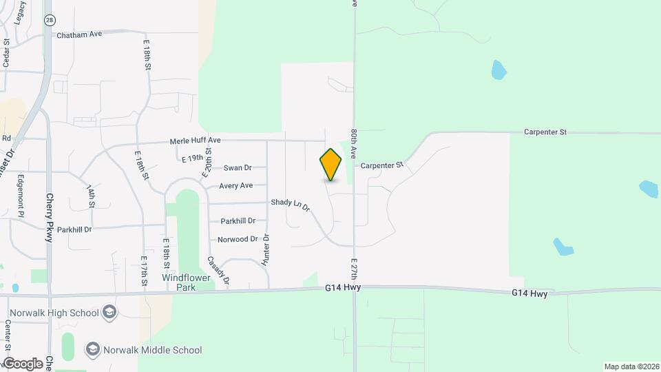 1306 Green Hills Dr Map and Location Details