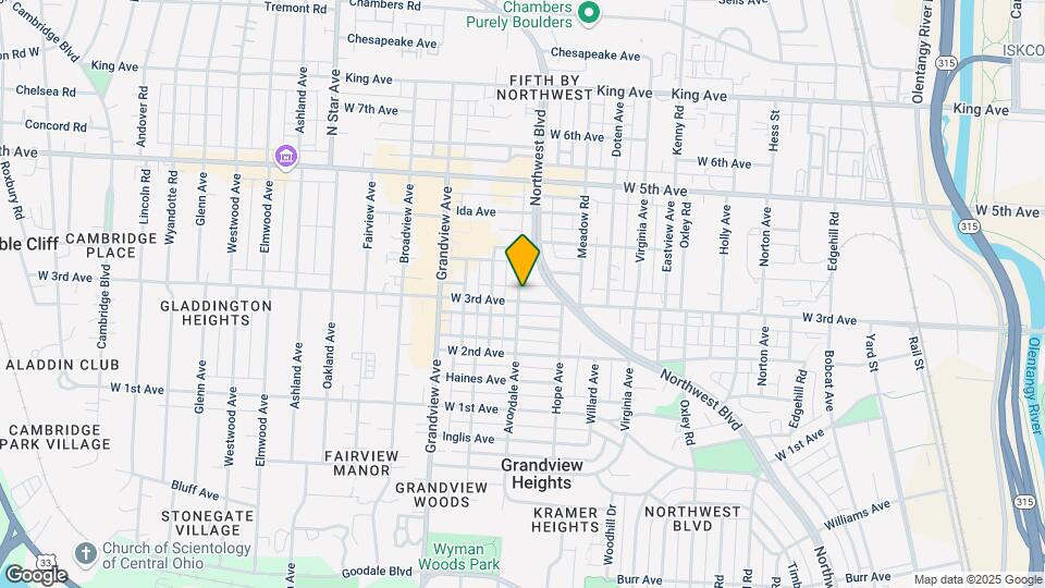 1340 W 3rd Ave Map and Location Details