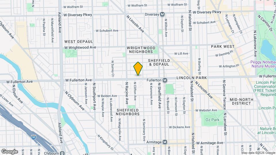 1118 W Fullerton Ave Map and Location Details