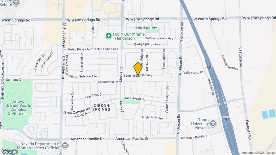 1195 Evening Canyon Ave Map and Location Details