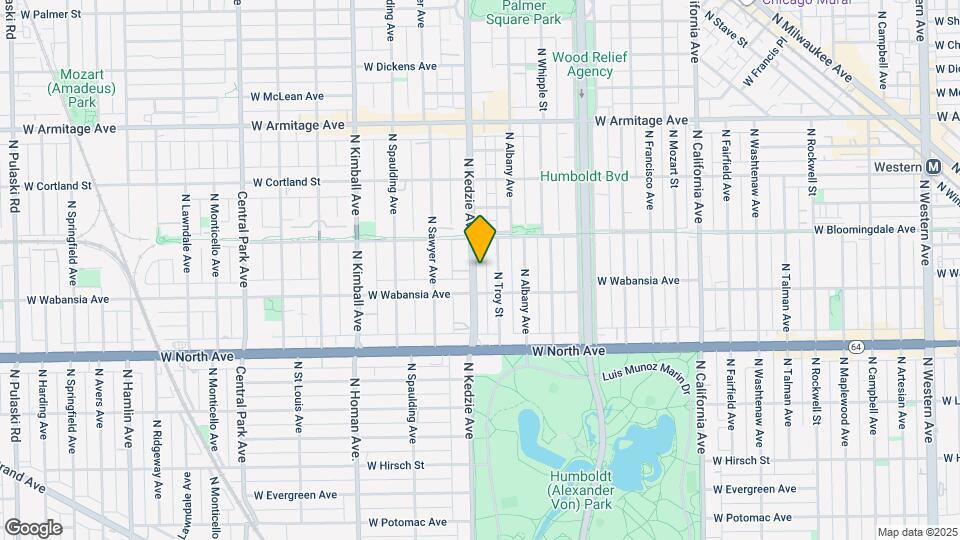 1723 N Kedzie Ave Map and Location Details