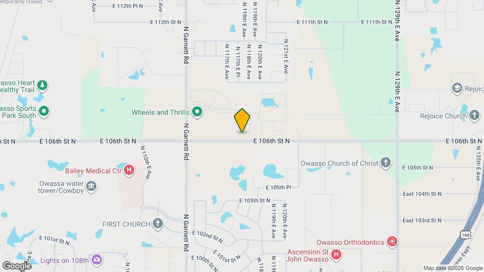 10606 N 117th E Pl Map and Location Details