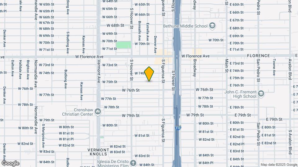 616 W 75th St Map and Location Details