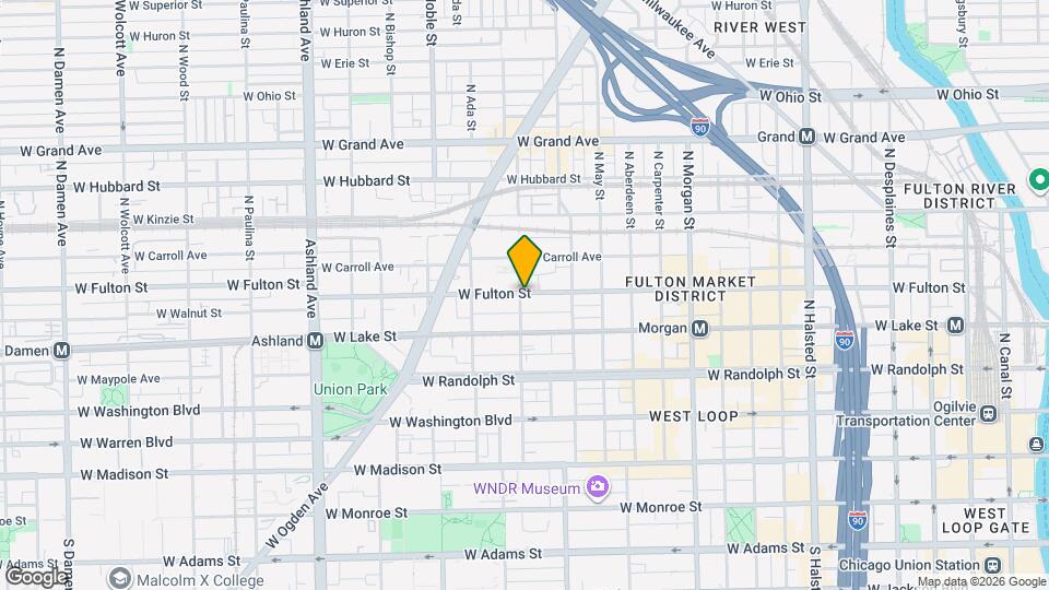 1299 W Fulton Market Mapa y Detalles de la Ubicación