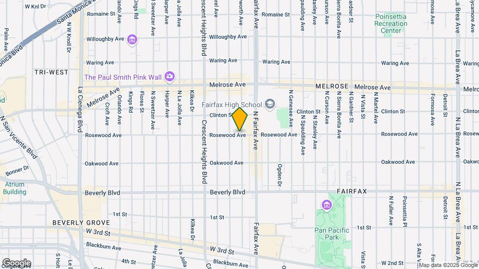 505 N Hayworth Ave Mapa y Detalles de la Ubicación