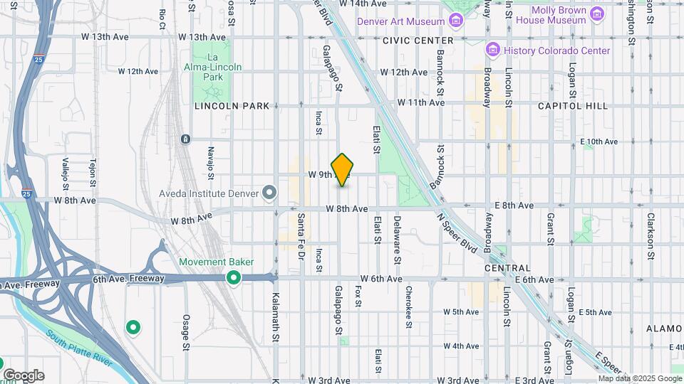 838 Galapago St Map and Location Details