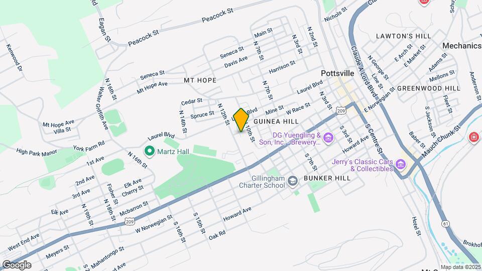 1025 W Race St Mapa y Detalles de la Ubicación