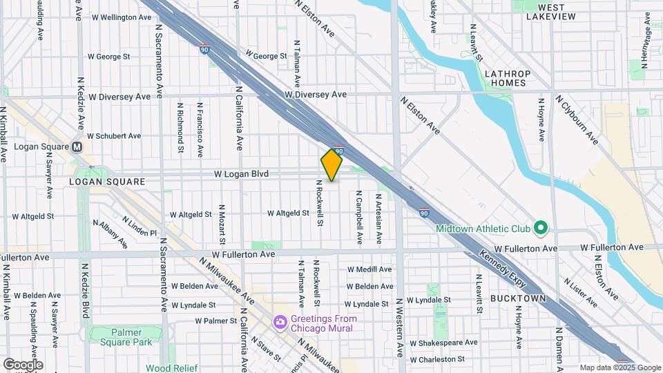 2541 W Logan Blvd, Unit 1W Map and Location Details