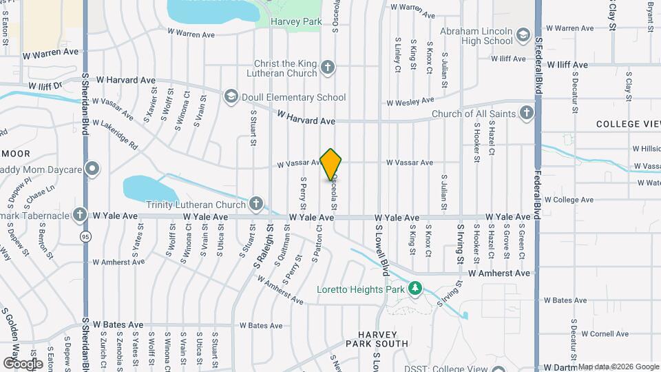 2647 S Osceola St Map and Location Details