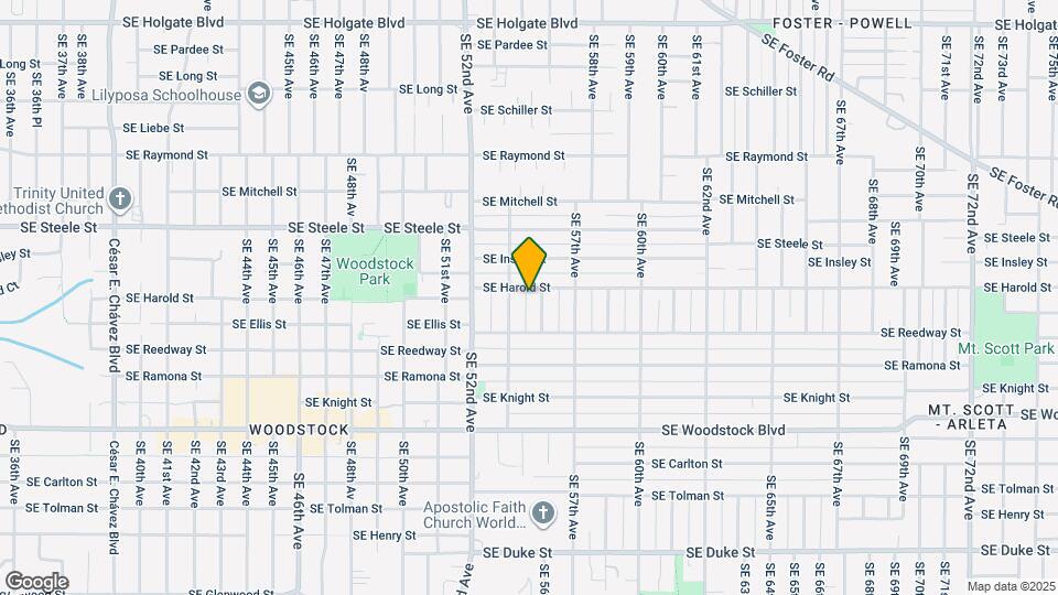 5508 SE Harold St Map and Location Details