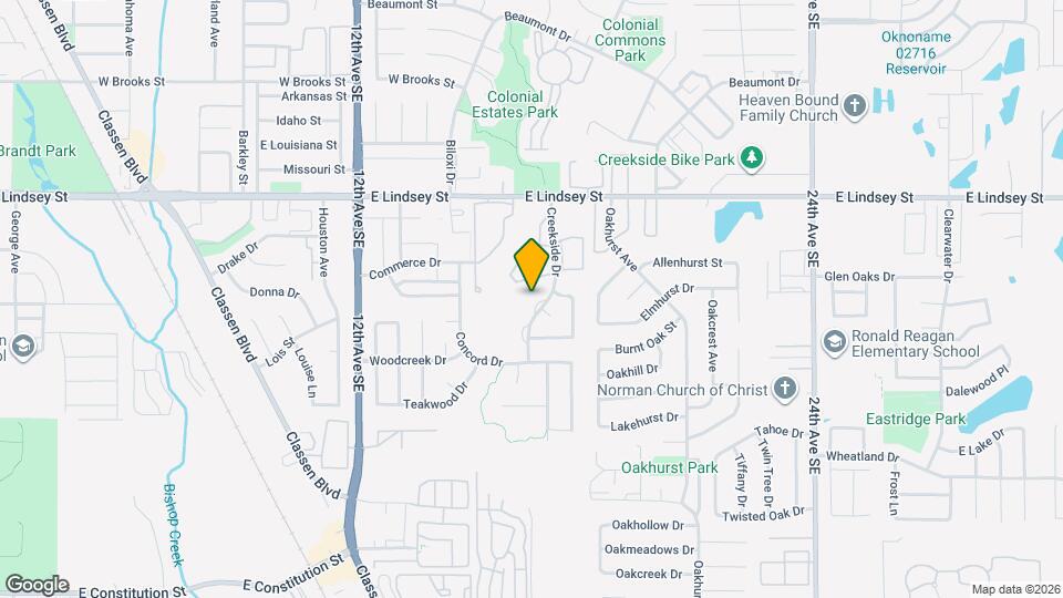 1508 Creekside Dr Mapa y Detalles de la Ubicación