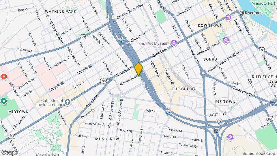 Albion Music Row Mapa y Detalles de la Ubicación