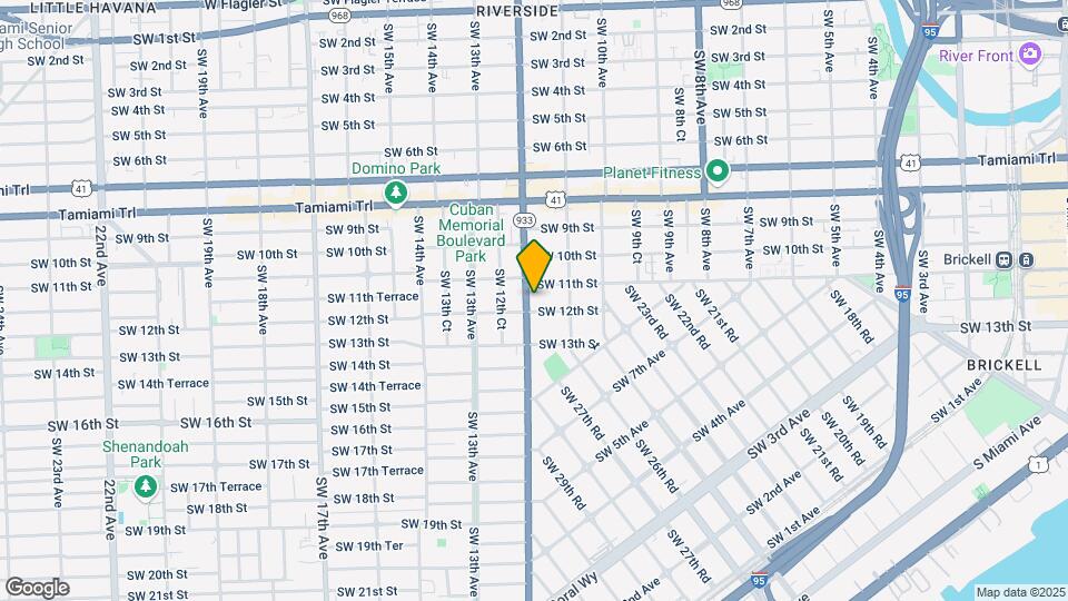 1141 SW 12th Ave, Unit REAR Mapa y Detalles de la Ubicación