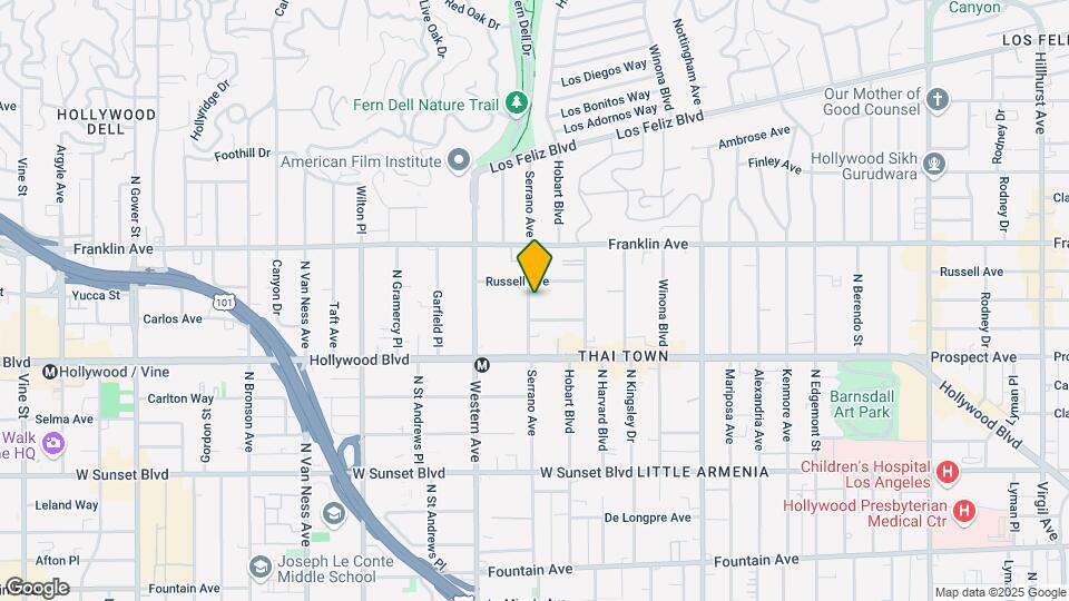 1804 N Serrano Ave Map and Location Details