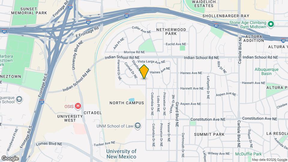 1421 Stanford Dr NE Map and Location Details