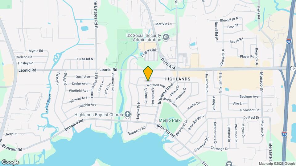 1803 Wofford Ave Mapa y Detalles de la Ubicación