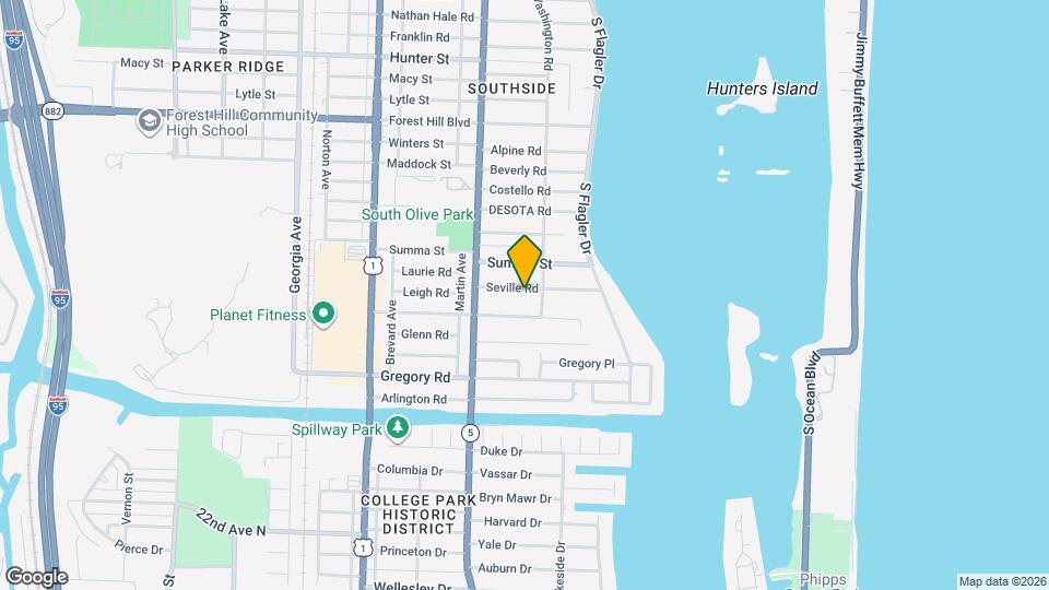 214 Seville Rd Map and Location Details