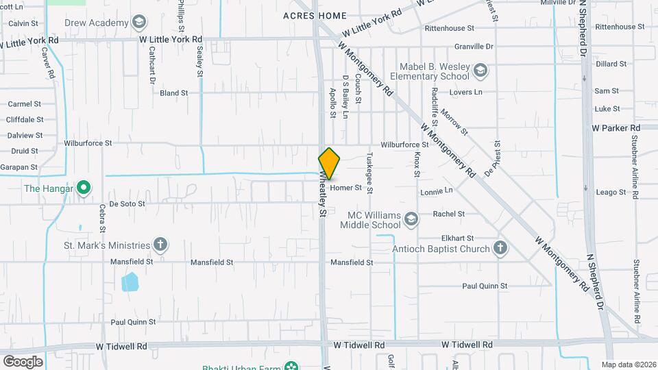 1044 Homer St Map and Location Details