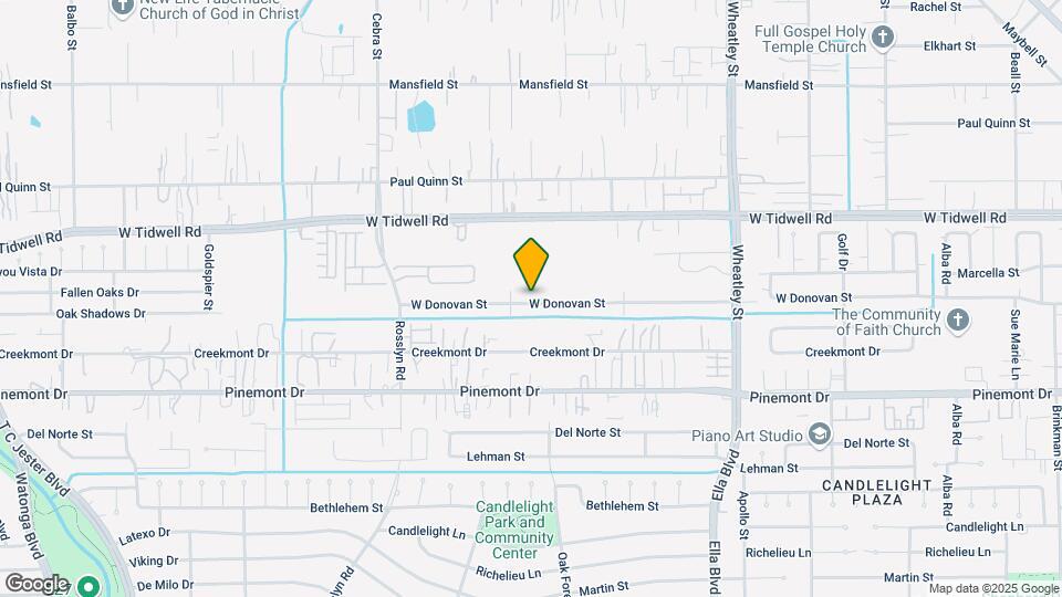 1530 W Donovan St Map and Location Details