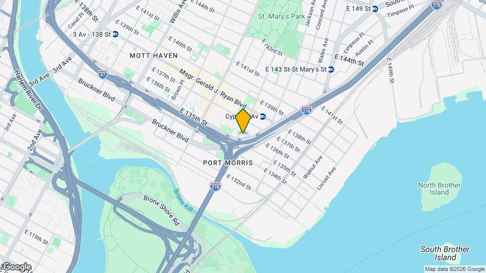 674 E 136th St Map and Location Details