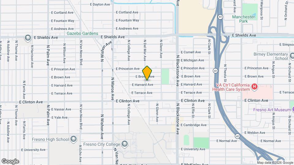 1305 E Harvard Ave Mapa y Detalles de la Ubicación