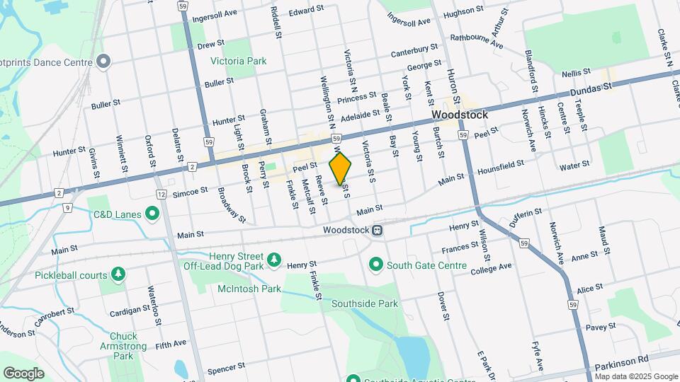 62 Wellington St S Map and Location Details