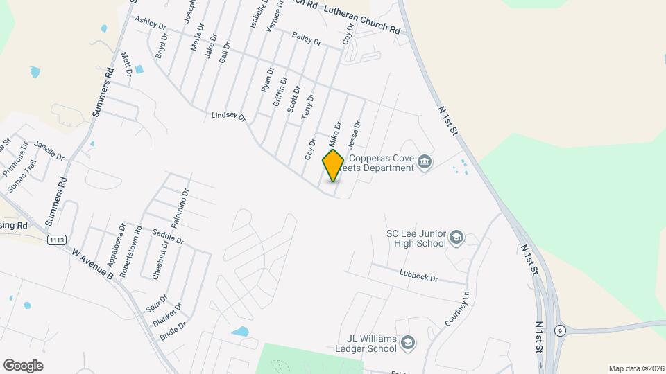 1803 Jesse Dr Mapa y Detalles de la Ubicación